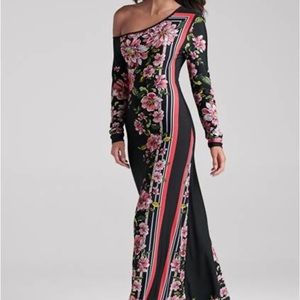 Venus Floral Print long Dress